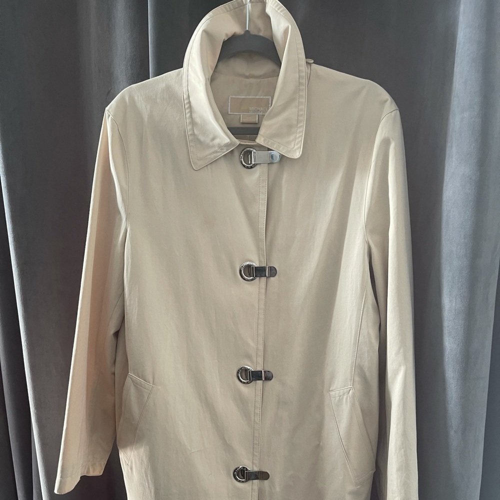Michael Kors buckle up trench coat.